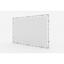 Aan de muur bevestigd aluminium spanframe voor reclamebanners (Klemp)