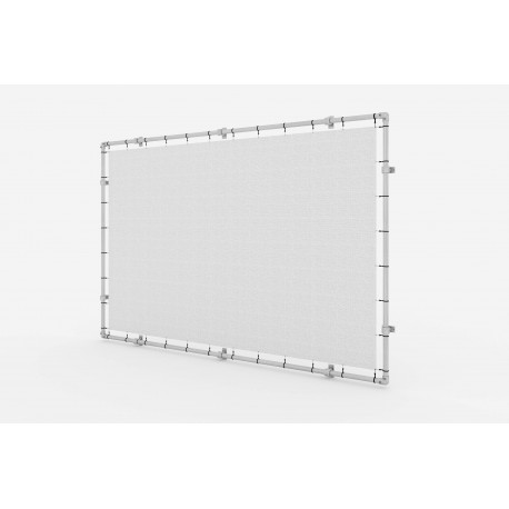 Aan de muur bevestigd aluminium spanframe voor reclamebanners (Klemp) Aan de muur bevestigd aluminium spanframe voor reclamebanners (Klemp)