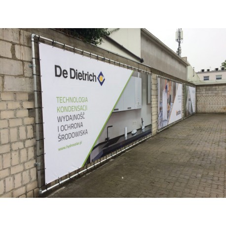 Aan de muur bevestigd aluminium spanframe voor reclamebanners (Klemp) Aan de muur bevestigd aluminium spanframe voor reclamebanners (Klemp)