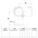 Angolo aggiuntivo con tubo di raccordo a 90° Typ 20OE, 48,3 mm, Zincato (Klemp) Angolo aggiuntivo con tubo di raccordo a 90° Typ 20OE, 48,3 mm, Zincato (Klemp)