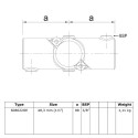 Add-On Two Socket Cross Typ 22OE, 48,3 mm, Galvanized (Klemp) Add-On Two Socket Cross Typ 22OE, 48,3 mm, Galvanized (Klemp)