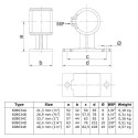 Supporto per corrimano Typ 34A, 21,3 mm, Zincato (Klemp) Supporto per corrimano Typ 34A, 21,3 mm, Zincato (Klemp)