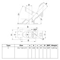 Supporto per asta portabandiera Typ FP2C, 33,7 mm , Zincato (Klemp) Supporto per asta portabandiera Typ FP2C, 33,7 mm , Zincato (Klemp)