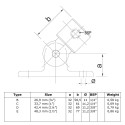 Base pivotante Typ 51B, 26,9 mm, Le noir (Klemp)