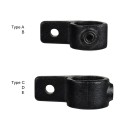 Oogdeel enkele lip Typ 55A, 21,3 mm, Zwart (Klemp) Oogdeel enkele lip Typ 55A, 21,3 mm, Zwart (Klemp)