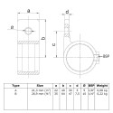 Stellring mit Haken - Typ 64A - 21,3 mm / ½ (Klemp) Stellring mit Haken - Typ 64A - 21,3 mm / ½ (Klemp)