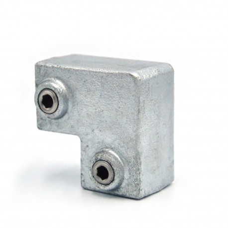 Pieza de codo 90º Typ 6S, 25 mm, Galvanizado (Klemp) - Abrazaderas de tubo cuadradas