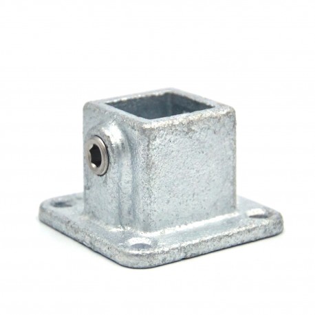 Square footplate Typ 11S, 25 mm, Galvanized (Klemp) - Square Tubefittings Square footplate Typ 11S, 25 mm, Galvanized (Klemp) - Square Tubefittings
