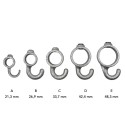 Gancio per cappotto Typ 64A, 21,3 mm, Zincato (Klemp) Gancio per cappotto Typ 64A, 21,3 mm, Zincato (Klemp)