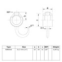Gancho de abrigo Typ 64A, 21,3 mm, Galvanizado (Klemp)