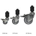 Swivel Wheel with brake 50 mm incl. expander 25 mm (Klemp)