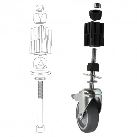 Expander 25 x 25 mmvoor vierkante kokerprofielen40 x 40 mm. (Klemp) Expander 25 x 25 mmvoor vierkante kokerprofielen40 x 40 mm. (Klemp)