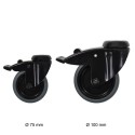 Zwenkwiel met rem 100 mm (Klemp) Zwenkwiel met rem 100 mm (Klemp)