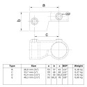 Tee girevole regolabile Typ 49B, 26,9 mm, Nero (Klemp) Tee girevole regolabile Typ 49B, 26,9 mm, Nero (Klemp)