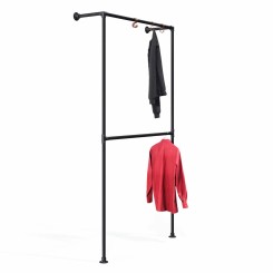 Perchero Hamburgo - De pared - Negro (Klemp)