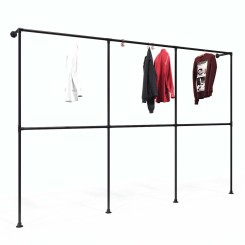 Perchero Stuttgart - De pared - Negro (Klemp)