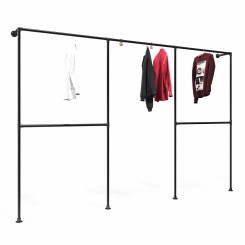 Clothes Rack Düsseldorf - Wall mounted - Black (Klemp)