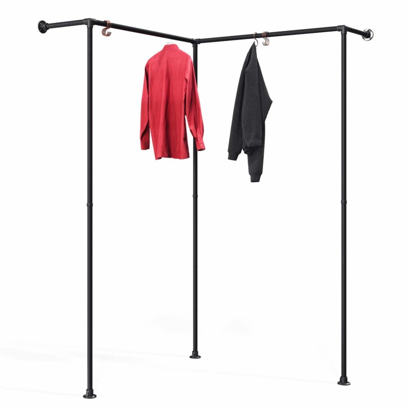 Clothes Rack Köln - Wall mounted - Black (Klemp) - Kits Clothes Rack Köln - Wall mounted - Black (Klemp) - Kits