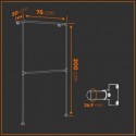 Clothes Rack Hamburg - Wall mounted - Galvanized (Klemp) Clothes Rack Hamburg - Wall mounted - Galvanized (Klemp)