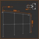 Clothes Rack Stuttgart - Wall mounted - Galvanized (Klemp) Clothes Rack Stuttgart - Wall mounted - Galvanized (Klemp)
