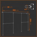 Clothes Rack Düsseldorf - Wall mounted - Galvanized (Klemp) Clothes Rack Düsseldorf - Wall mounted - Galvanized (Klemp)
