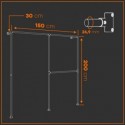 Clothes Rack Leipzig - Wall mounted - Galvanized (Klemp) Clothes Rack Leipzig - Wall mounted - Galvanized (Klemp)