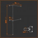 Percha Dortmund - De pared - Galvanizada (Klemp)