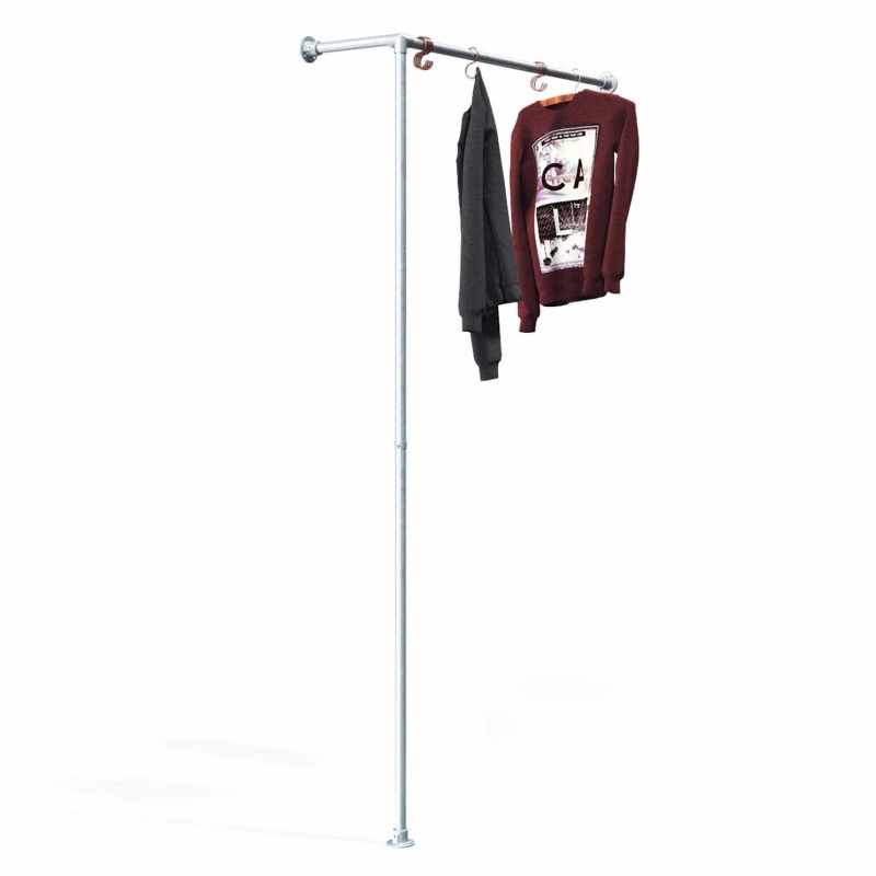 Clothes Rack Bonn - Wall mounted - Galvanized (Klemp) - Kits Clothes Rack Bonn - Wall mounted - Galvanized (Klemp) - Kits