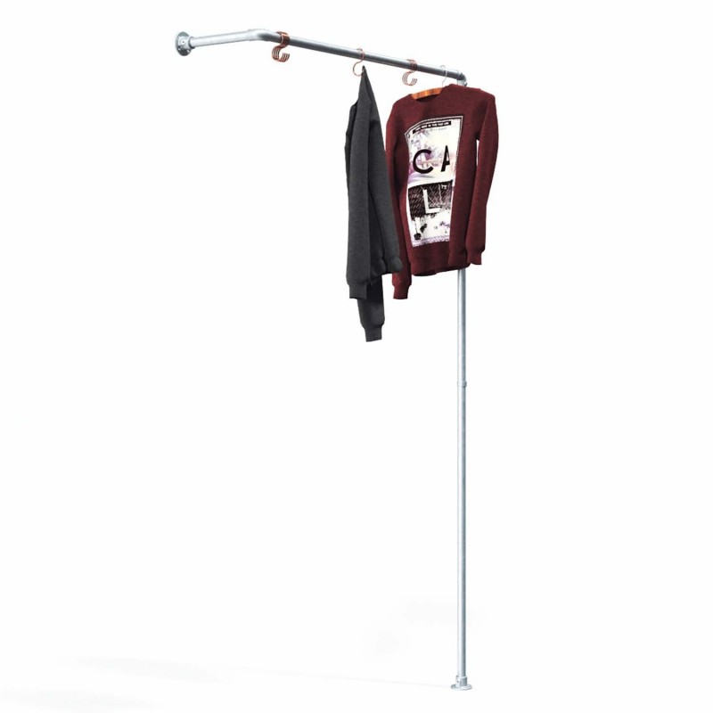 Clothes Rack Bremen - Wall mounted - Galvanized (Klemp) - Kits Clothes Rack Bremen - Wall mounted - Galvanized (Klemp) - Kits