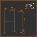 Clothes Rack Frankfurt - Freestanding - Black (Klemp) Clothes Rack Frankfurt - Freestanding - Black (Klemp)