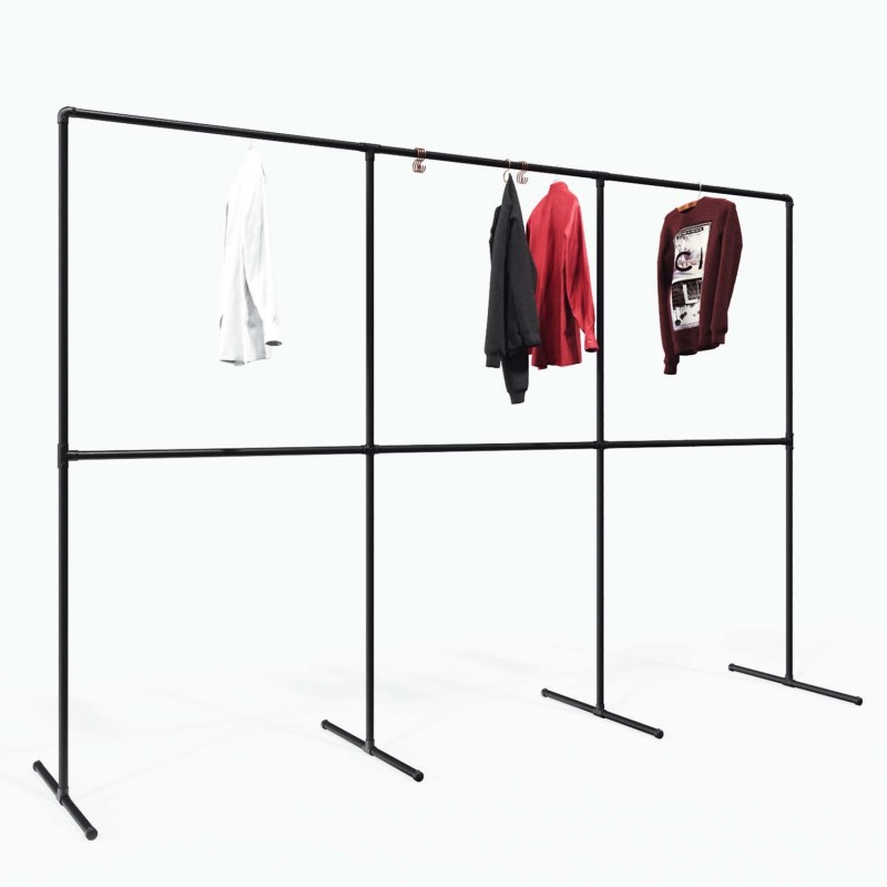 Clothes Rack Stuttgart - Freestanding - Black (Klemp) - Kits Clothes Rack Stuttgart - Freestanding - Black (Klemp) - Kits