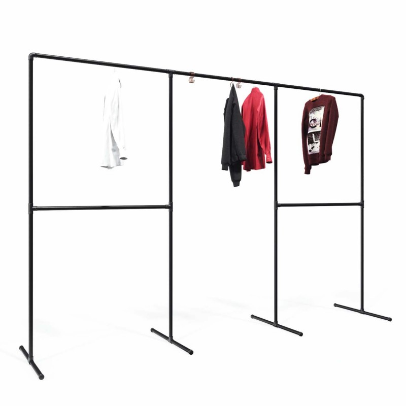 Clothes Rack Düsseldorf - Freestanding - Black (Klemp) - Kits Clothes Rack Düsseldorf - Freestanding - Black (Klemp) - Kits