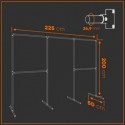 Clothes Rack Düsseldorf - Freestanding - Black (Klemp) Clothes Rack Düsseldorf - Freestanding - Black (Klemp)