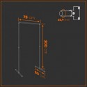 Clothes Rack München - Freestanding - Galvanized (Klemp) Clothes Rack München - Freestanding - Galvanized (Klemp)