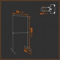 Clothes Rack Hamburg - Freestanding - Galvanized (Klemp) Clothes Rack Hamburg - Freestanding - Galvanized (Klemp)