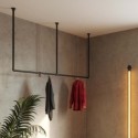 Clothes rail Duisburg - Wall mounted - Black (Klemp) Clothes rail Duisburg - Wall mounted - Black (Klemp)