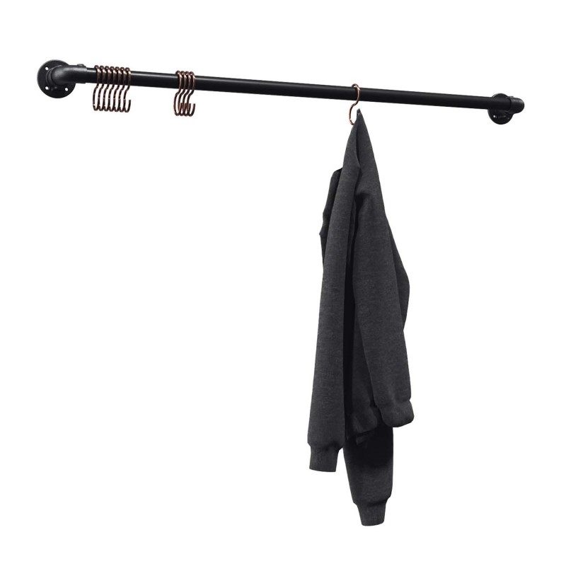 Appendiabiti Bielefeld - per montaggio a parete - nero (Klemp) - Kit