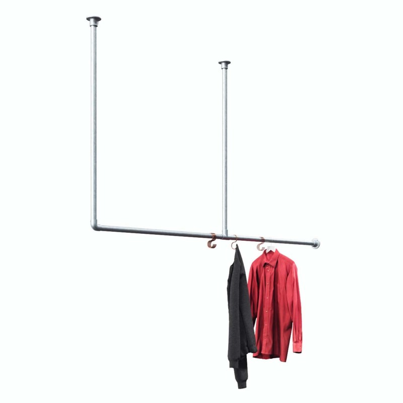 Wuppertal kledingstang - voor wandmontage - gegalvaniseerd (Klemp) - Kits Wuppertal kledingstang - voor wandmontage - gegalvaniseerd (Klemp) - Kits