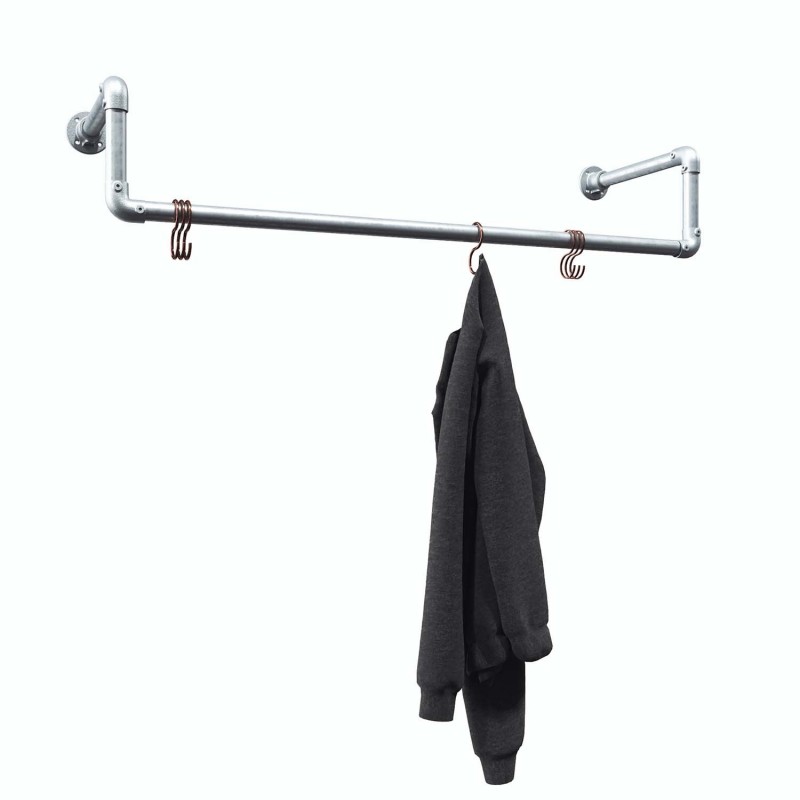 Clothes rail Wiesbaden - Wall mounted - Galvanized (Klemp) - Kits Clothes rail Wiesbaden - Wall mounted - Galvanized (Klemp) - Kits