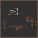 Clothes rail Wiesbaden - Wall mounted - Galvanized (Klemp) Clothes rail Wiesbaden - Wall mounted - Galvanized (Klemp)