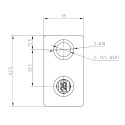 Kort T-stuk Typ 2S, 25 mm, Zwart (Klemp) Kort T-stuk Typ 2S, 25 mm, Zwart (Klemp)