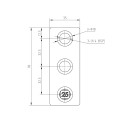 Croce a due vie Typ 22S, 25 mm, Nero (Klemp) Croce a due vie Typ 22S, 25 mm, Nero (Klemp)