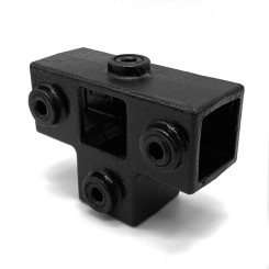 T-Stuk met zij-uitgang Typ 24S, 25 mm, Zwart (Klemp)