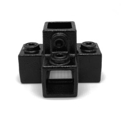 4-Weg kruisstuk Typ 26S, 25 mm, Zwart (Klemp)