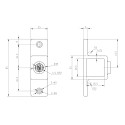 Ösenteil mit Doppellasche - 25 mm - Typ 56S-25-B (schwarz) (Klemp) Ösenteil mit Doppellasche - 25 mm - Typ 56S-25-B (schwarz) (Klemp)