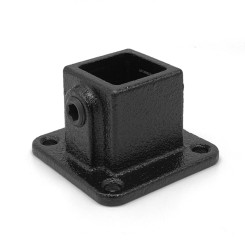 Reposapiés cuadrado Typ 11S, 25 mm, Negro (Klemp)
