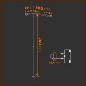 Clothes Rack Bonn - Wall mounted - Galvanized (Klemp) Clothes Rack Bonn - Wall mounted - Galvanized (Klemp)