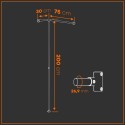 Percha Bonn - De pared - Negra (Klemp) Percha Bonn - De pared - Negra (Klemp)