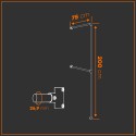 Percha Essen - De pared - Negra (Klemp) Percha Essen - De pared - Negra (Klemp)