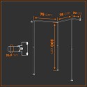 Percha Köln - De pared - Galvanizada (Klemp) Percha Köln - De pared - Galvanizada (Klemp)